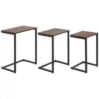 Netto Marken-Discount HOMCOM Beistelltisch-Set Spanplatte, Stahl Angebot