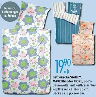 Trends Möbel Bettwäsche SMILEY, MARITIM oder FIORE Angebot