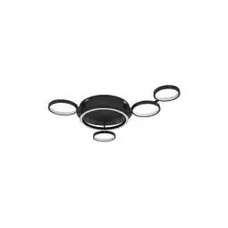 Netto Marken-Discount LED Deckenleuchte, schwarz matt Ringe beweglich, L 79 cm Angebot