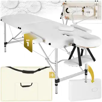 Netto Marken-Discount tectake 2 Zonen Massageliege, Breite 60 cm, Polsterung 4 cm, mit Aluminiumgestell, 205 x 95 x 89 cm Angebot