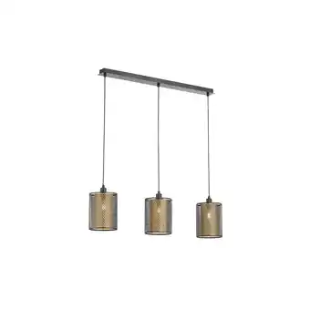 Netto Marken-Discount Hängelampe, 3 flammig, Höhe flexibel, gold, H 150cm, CHEVAL Angebot