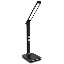 Netto Marken-Discount Brandson dimmbare LED Schreibtischlampe in Lederoptik Temperatur-, Alarm- & Kalenderfunktion Angebot