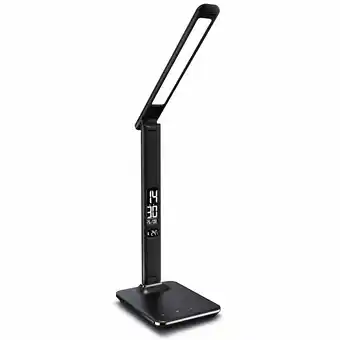 Netto Marken-Discount Brandson dimmbare LED Schreibtischlampe in Lederoptik Temperatur-, Alarm- & Kalenderfunktion Angebot
