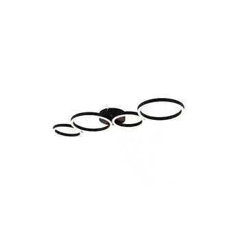 Netto Marken-Discount LED Deckenleuchte, Ring-Design, schwarz matt, L 88,5 cm Angebot