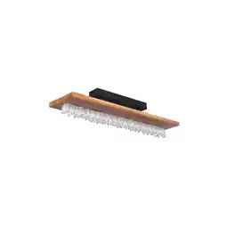 Netto Marken-Discount LED Deckenleuchte, Holz, Kristalldekor, L 80cm Angebot