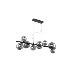 Netto Marken-Discount LED Hängeleuchte, Glas Kugel Spots, schwarz, L 86 cm Angebot