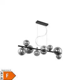 Netto Marken-Discount LED Hängeleuchte, Glas Kugel Spots, schwarz, L 86 cm Angebot