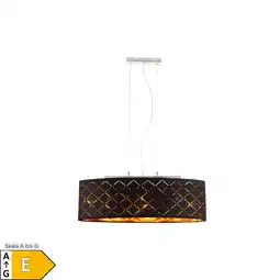 Netto Marken-Discount LED Hängeleuchte aus Textil in schwarz gold CLARKE Angebot