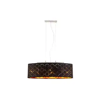 Netto Marken-Discount LED Hängeleuchte aus Textil in schwarz gold CLARKE Angebot