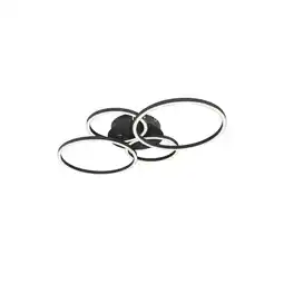 Netto Marken-Discount LED Deckenleuchte, Ring Design, schwarz matt, L 65,5 cm Angebot