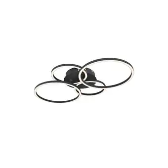 Netto Marken-Discount LED Deckenleuchte, Ring Design, schwarz matt, L 65,5 cm Angebot