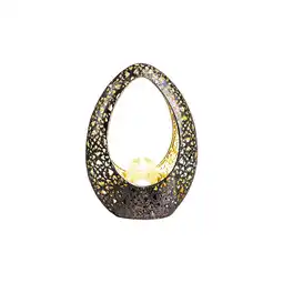 Netto Marken-Discount LED Solarleuchte, bronze gold, oval, H 27,5 cm Angebot