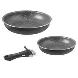Netto Marken-Discount BRUNNER Pfannen Set Pirate Pan 3 Stone Rock Outdoor Camping Bratpfanne Ø22/28 cm Angebot
