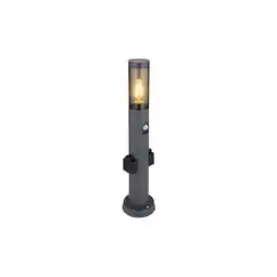 Netto Marken-Discount LED Sockelleuchte, Bewegungsmelder, 2x Steckdose, anthrazit H 60 cm Angebot