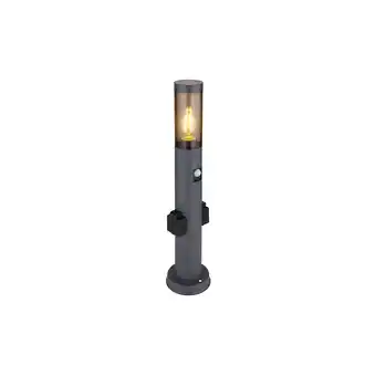 Netto Marken-Discount LED Sockelleuchte, Bewegungsmelder, 2x Steckdose, anthrazit H 60 cm Angebot
