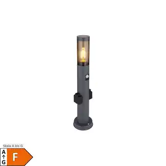 Netto Marken-Discount LED Sockelleuchte, Bewegungsmelder, 2x Steckdose, anthrazit H 60 cm Angebot
