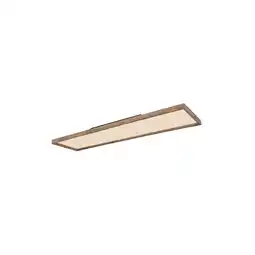 Netto Marken-Discount LED Deckenleuchte, Holz Rahmen, opal braun, CCT, L 120 cm Angebot