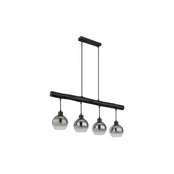 Netto Marken-Discount Hängeleuchte, Glas rauch, schwarz, Höhenverstellbar, L 85 cm Angebot