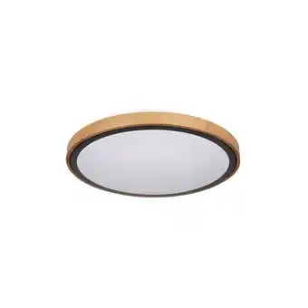 Netto Marken-Discount LED Deckenleuchte, Holz, schwarz, opal, CCT, D 43,7 cm Angebot