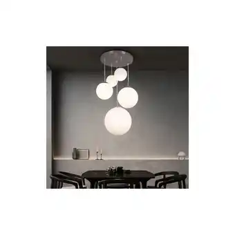 Netto Marken-Discount Hängeleuchte, 5-Flammig, Kugeln, Glas opal, B 50 cm Angebot