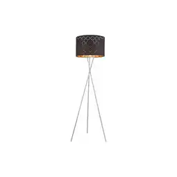 Netto Marken-Discount LED Stehleuchte, 3 Bein, Textil schwarz gold, DxH 62 x 160 cm Angebot