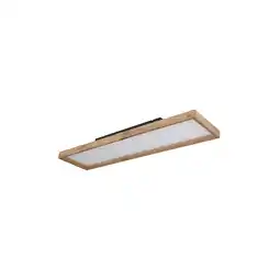 Netto Marken-Discount LED Deckenleuchte, Holzoptik, CCT, Landhaus, opal, L 80cm Angebot