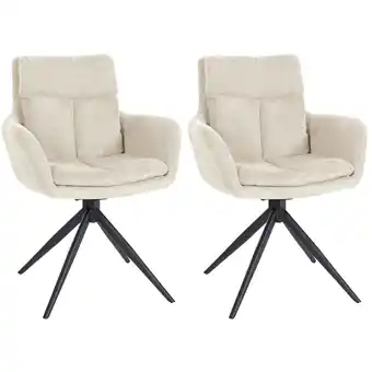 Netto Marken-Discount CLP 2er Set Esszimmerstuhl Vilas I Schwenkbarer Polster-Stuhl Mit Stoff-Bezug Angebot