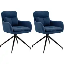 Netto Marken-Discount CLP 2er Set Esszimmerstuhl Somers Stoff I Drehbarer Sessel I Armlehnstuhl für Wohnzimmer und Küche Angebot