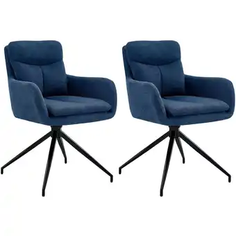 Netto Marken-Discount CLP 2er Set Esszimmerstuhl Somers Stoff I Drehbarer Sessel I Armlehnstuhl für Wohnzimmer und Küche Angebot