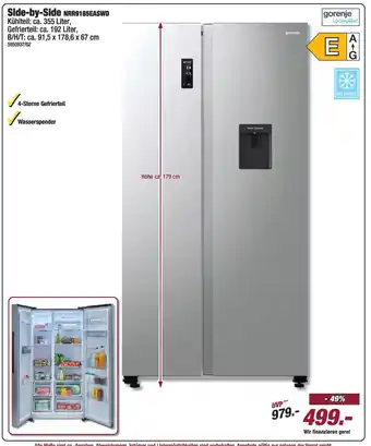 Poco gorenje Side-by-Side NRR9185EASWD Angebot