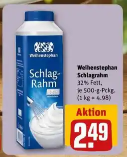 REWE Weihenstephan Schlagrahm Angebot
