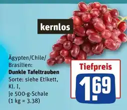 REWE Dunkle Tafeltrauben Angebot