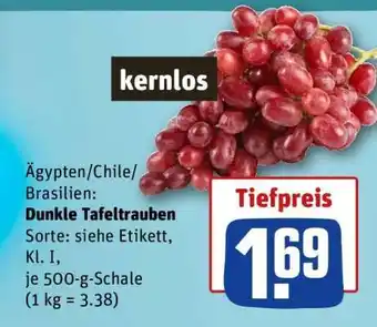 REWE Dunkle Tafeltrauben Angebot