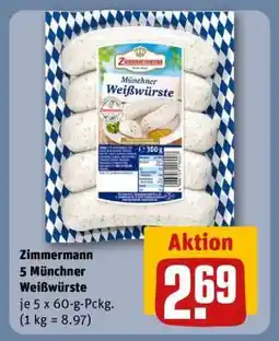 REWE Zimmermann 5 Münchner Weißwürste Angebot