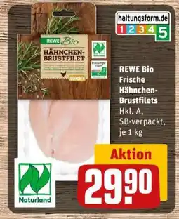 REWE REWE Bio Frische Hähnchen-Brustfilets Angebot