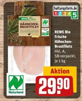 REWE REWE Bio Frische Hähnchen-Brustfilets Angebot