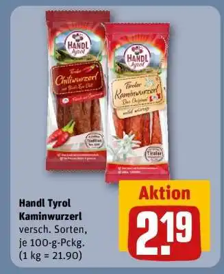 REWE Handl Tyrol Kaminwurzerl Angebot