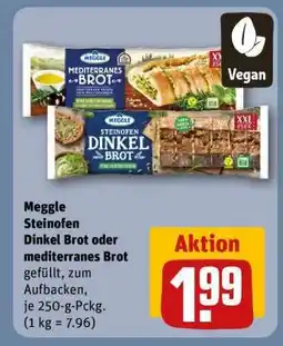 REWE Meggle Steinofen Dinkel Brot oder mediterranes Brot Angebot
