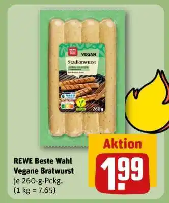 REWE REWE Beste Wahl Vegane Bratwurst Angebot