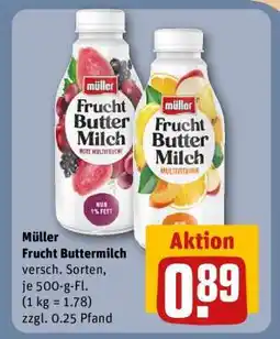 REWE MÜLLER Frucht- Buttermilch Angebot