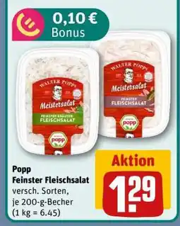 REWE POPP Feinster Fleischsalat Angebot