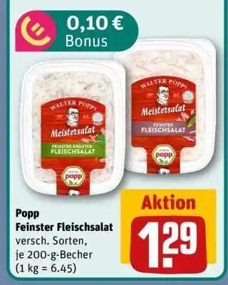 REWE POPP Feinster Fleischsalat Angebot