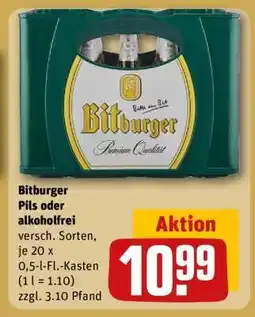 REWE Bitburger Pils oder alkoholfrei Angebot