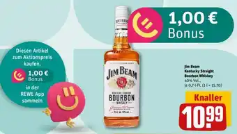 REWE Jim Beam Kentucky Straight Bourbon Whiskey Angebot