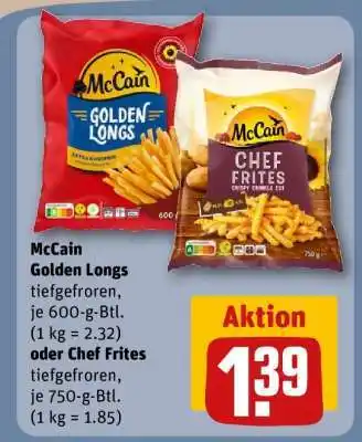 REWE McCain Golden Longs oder Chef Frites Angebot