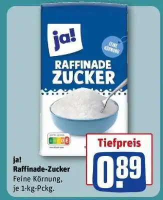 REWE ja! Raffinade-Zucker Angebot
