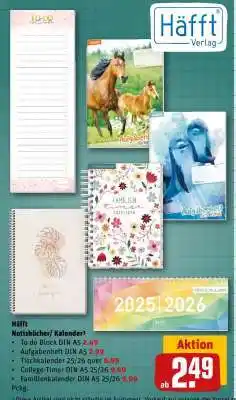REWE Häfft Notizbücher/ Kalender Angebot