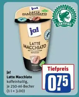 REWE ja! Latte Macchiato Angebot