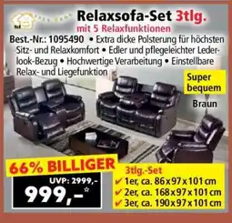Norma Relaxsofa-Set 3tlg Angebot