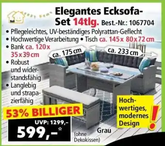 Norma Elegantes Ecksofa-Set 14tlg Angebot